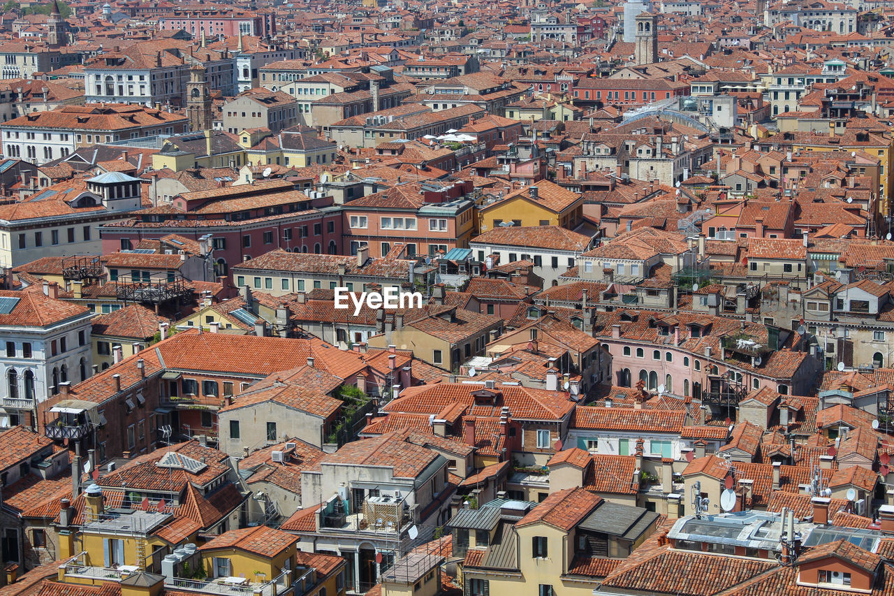 The rooftops of venice as seen in the st marks campanile. 
