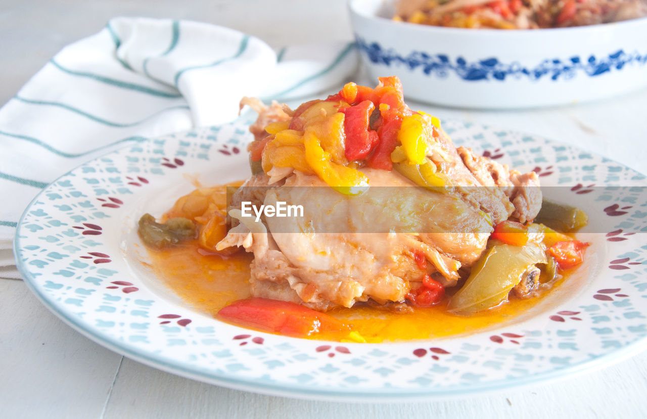 CLOSE-UP OF FOOD SERVED ON PLATE