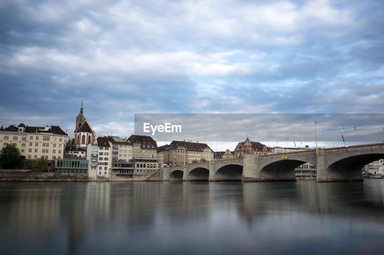 Bridge over river against sky