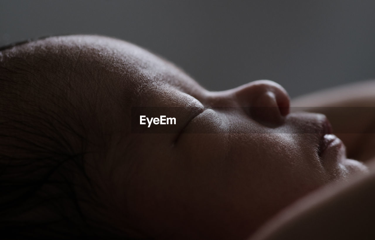 Close-up of baby boy sleeping