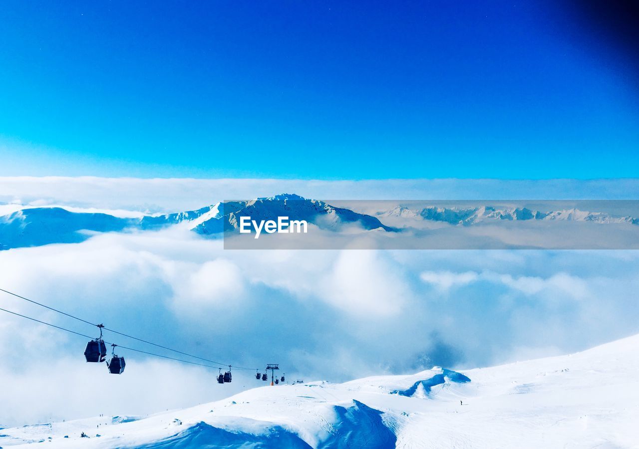 Fantastic mountain view of snowcapped mountains 