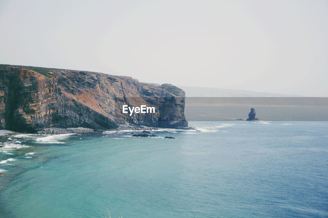 SCENIC VIEW OF SEA AND ROCKS