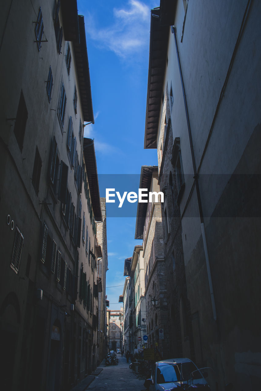 Low angle view of buildings against sky