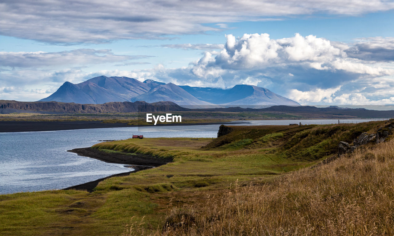 SCENIC VIEW OF LAKE AGAINST MOUNTAINS