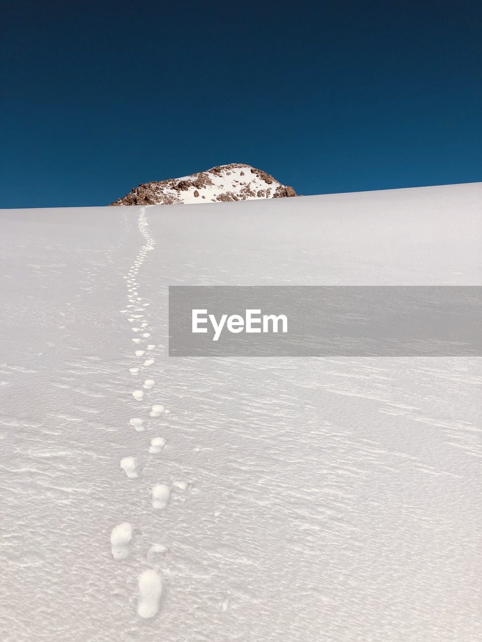 Footpath on the snow 