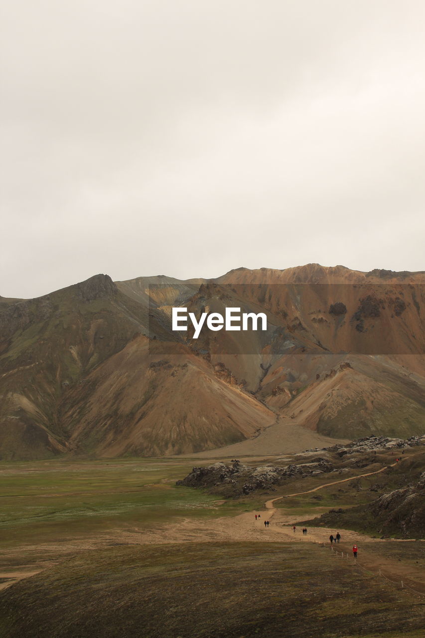 Scenic view of desert against sky