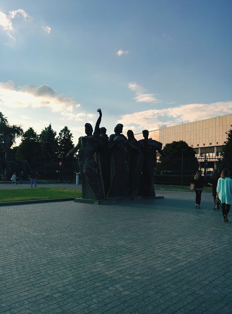 SILHOUETTE OF WOMAN AGAINST SKY