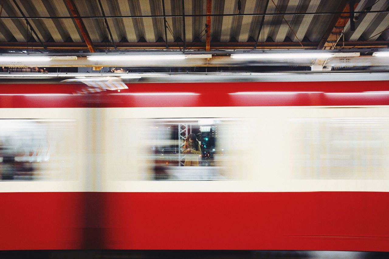 BLURRED MOTION OF TRAIN MOVING