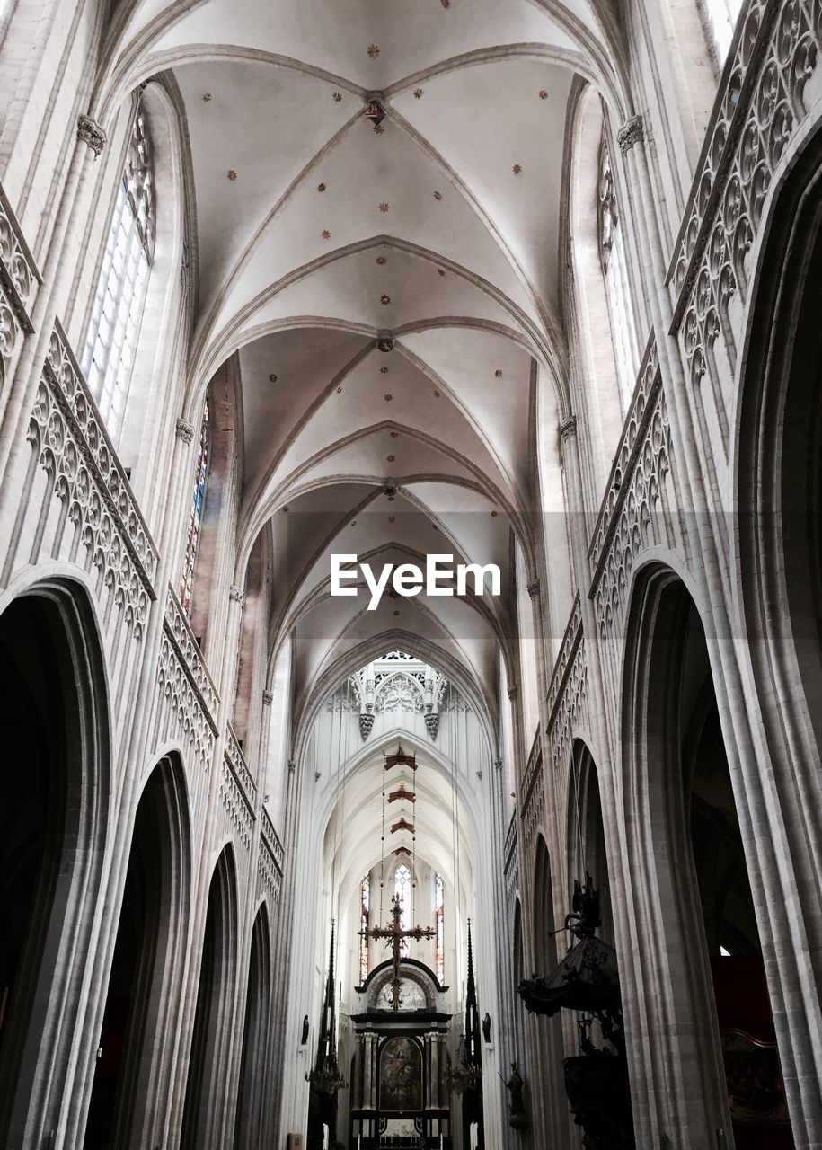 LOW ANGLE VIEW OF CATHEDRAL CEILING