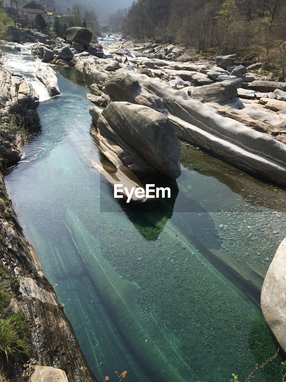 River flowing through rocks