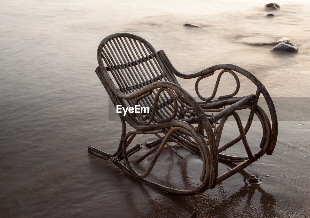 close-up of empty chairs