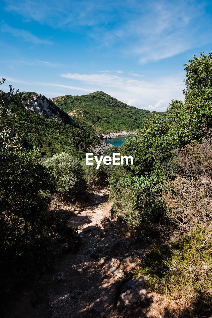 Landscape images of porto timoni beach on corfu.