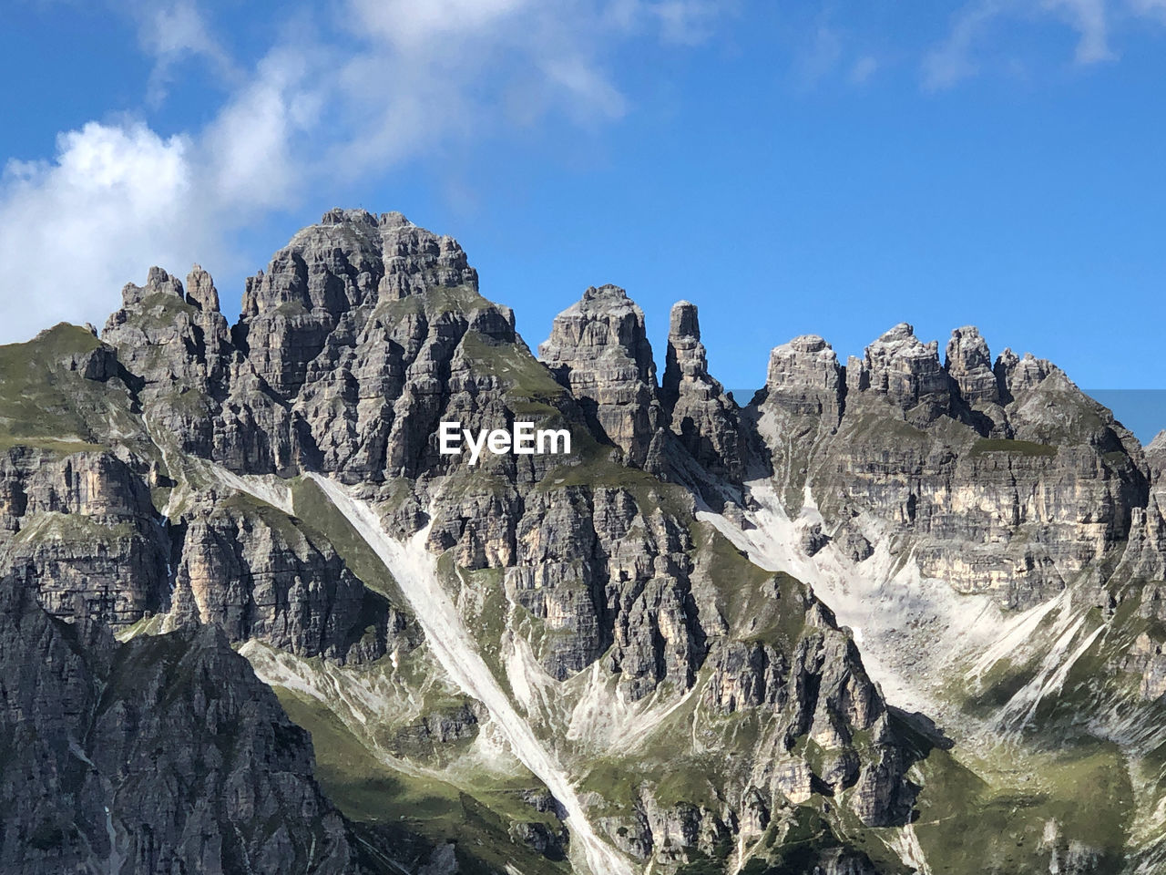 Rock formation against sky