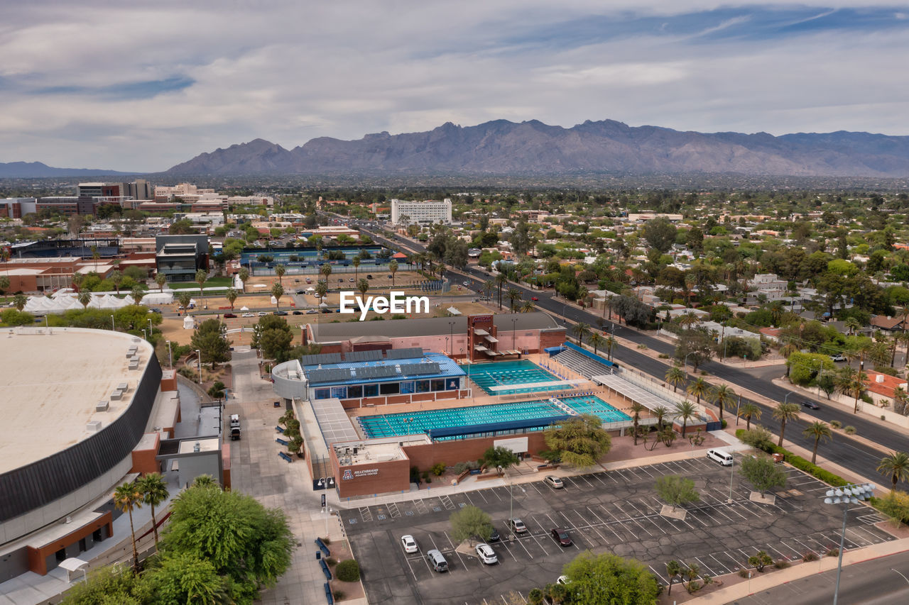 Tucson, arizona, usa, may 30, 2021 cole and jeannie davis sports center, part of university campus