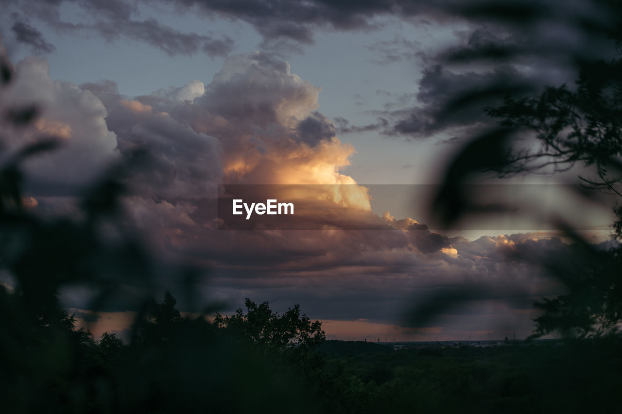 Scenic view of dramatic sky during sunset