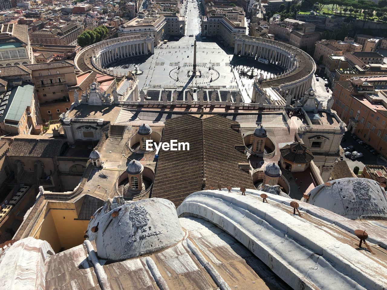 High angle view of st peters square in city