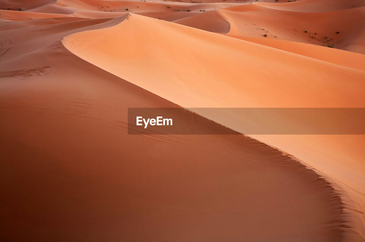 Scenic view of sand dunes at erg chebbi desert