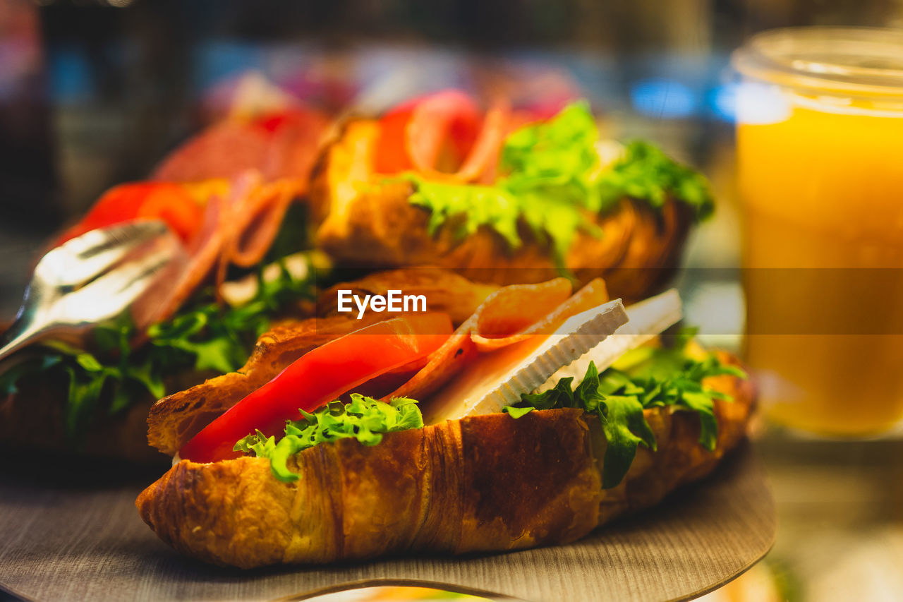 Close-up of food on table