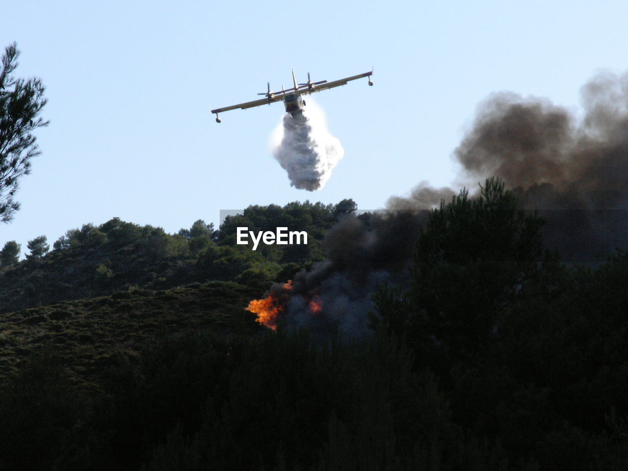 LOW ANGLE VIEW OF PEOPLE ON FIRE AGAINST SKY