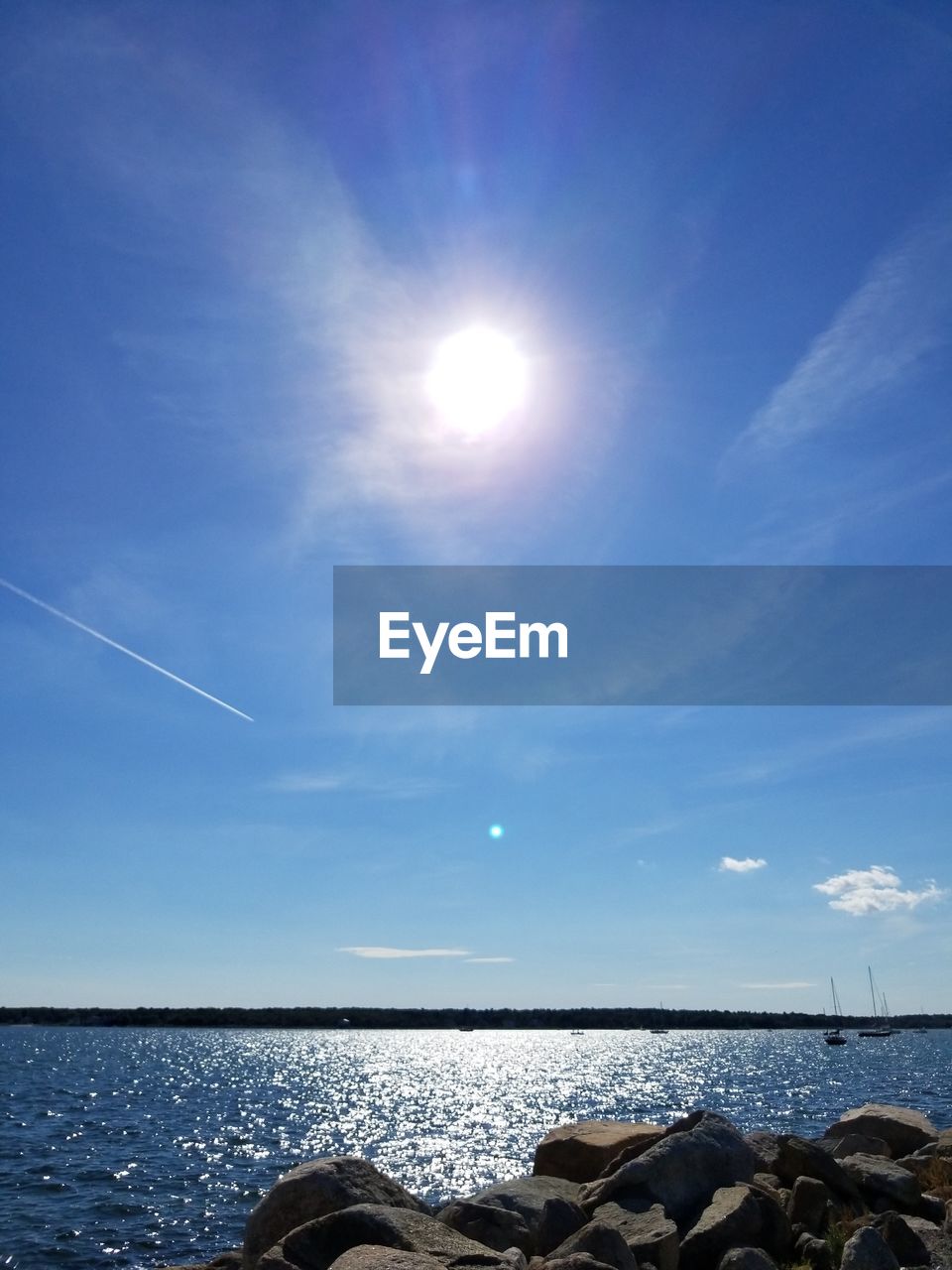 SCENIC VIEW OF SEA AGAINST BRIGHT SKY