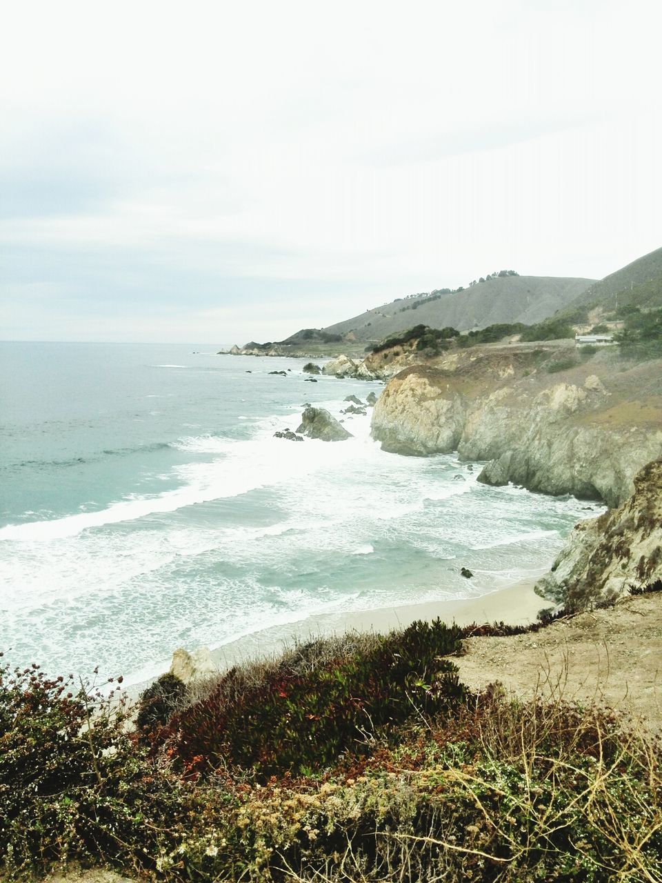 Scenic view of sea and rocks