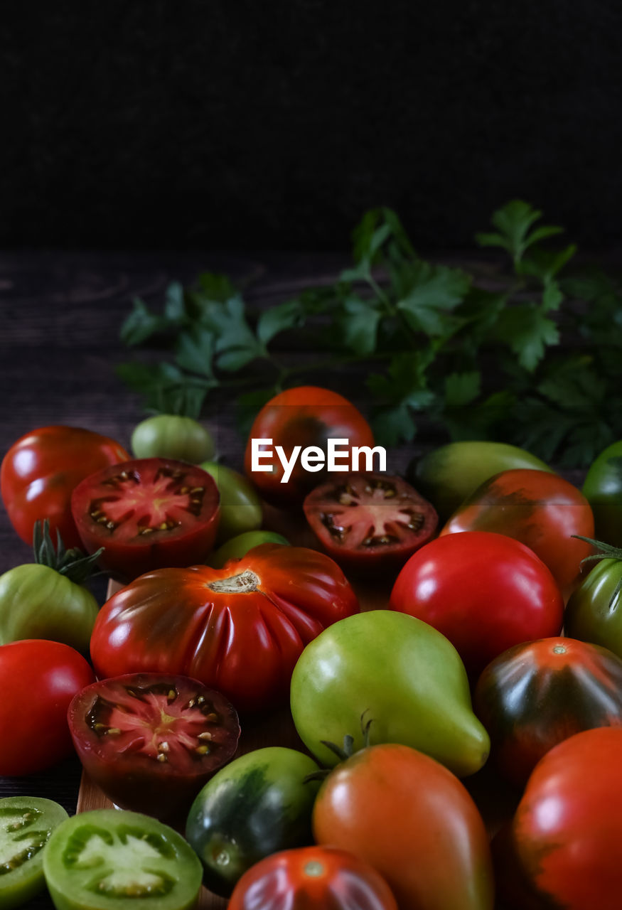 high angle view of tomatoes