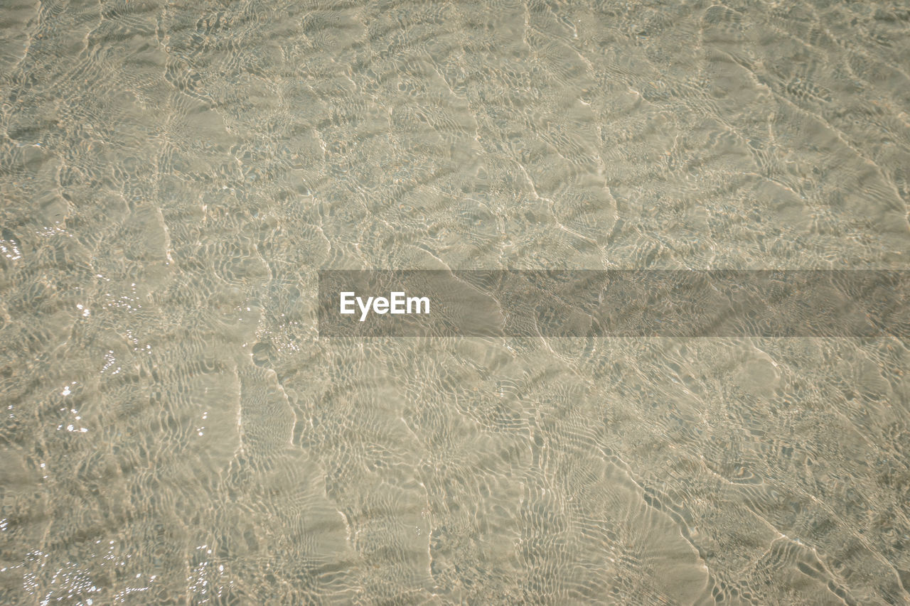 FULL FRAME SHOT OF WATER ON BEACH