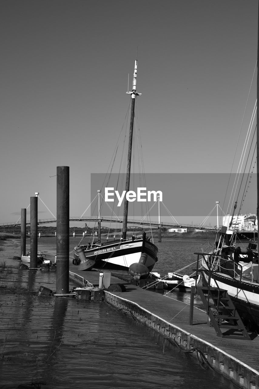 HARBOR AGAINST CLEAR SKY