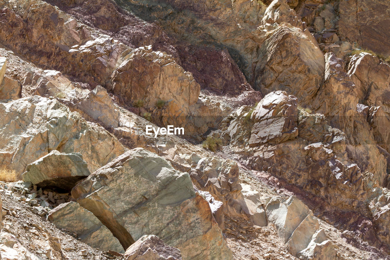 Lamayuru moonland - picturesque lifeless mountain landscape on a section of the leh-kargil route