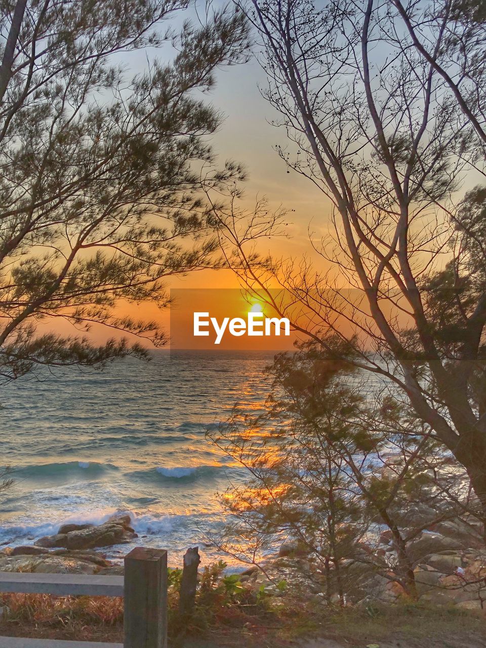 SCENIC VIEW OF SEA DURING SUNSET