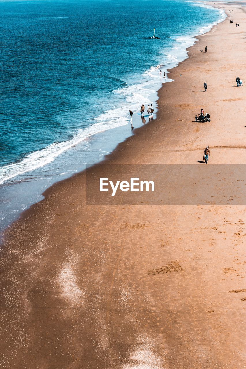 High angle view of beach