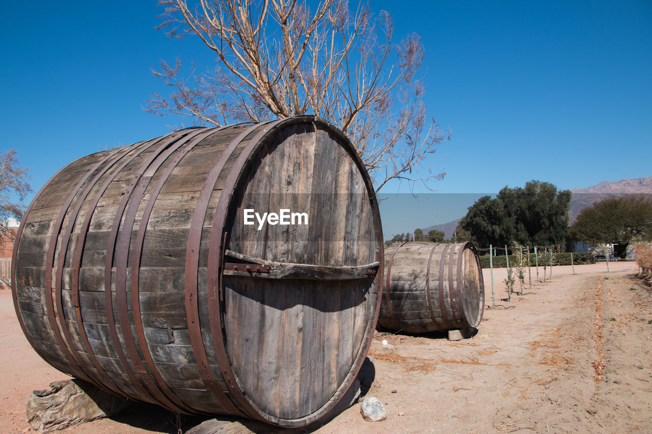 Vineyards barrels