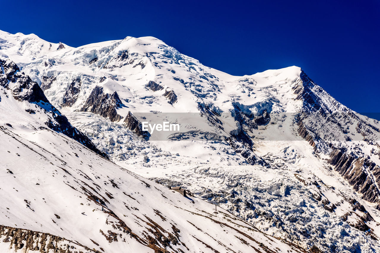 SCENIC VIEW OF SNOWCAPPED MOUNTAIN AGAINST CLEAR SKY