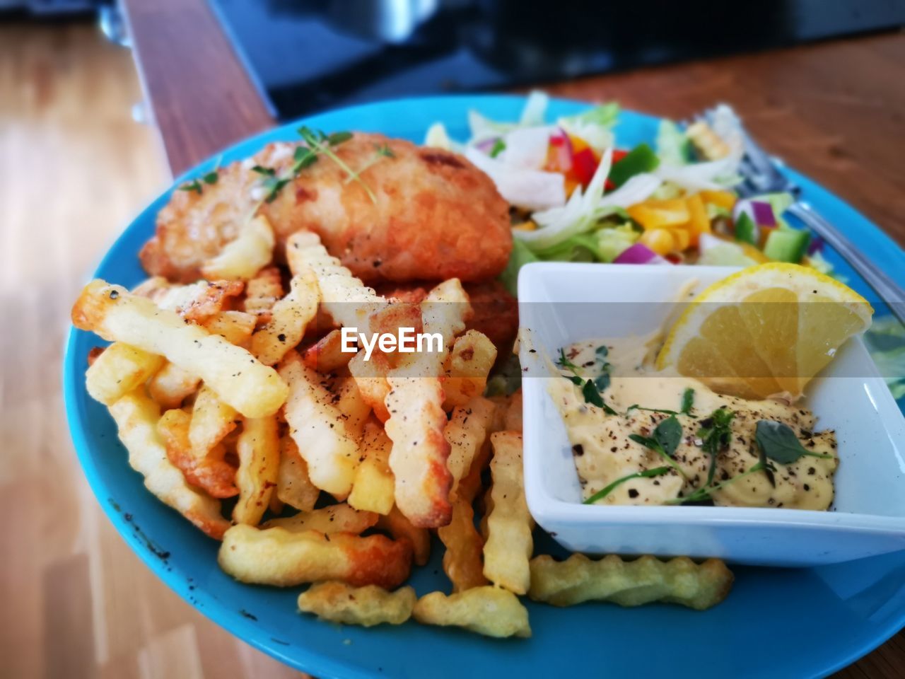 CLOSE-UP OF MEAL SERVED ON TABLE