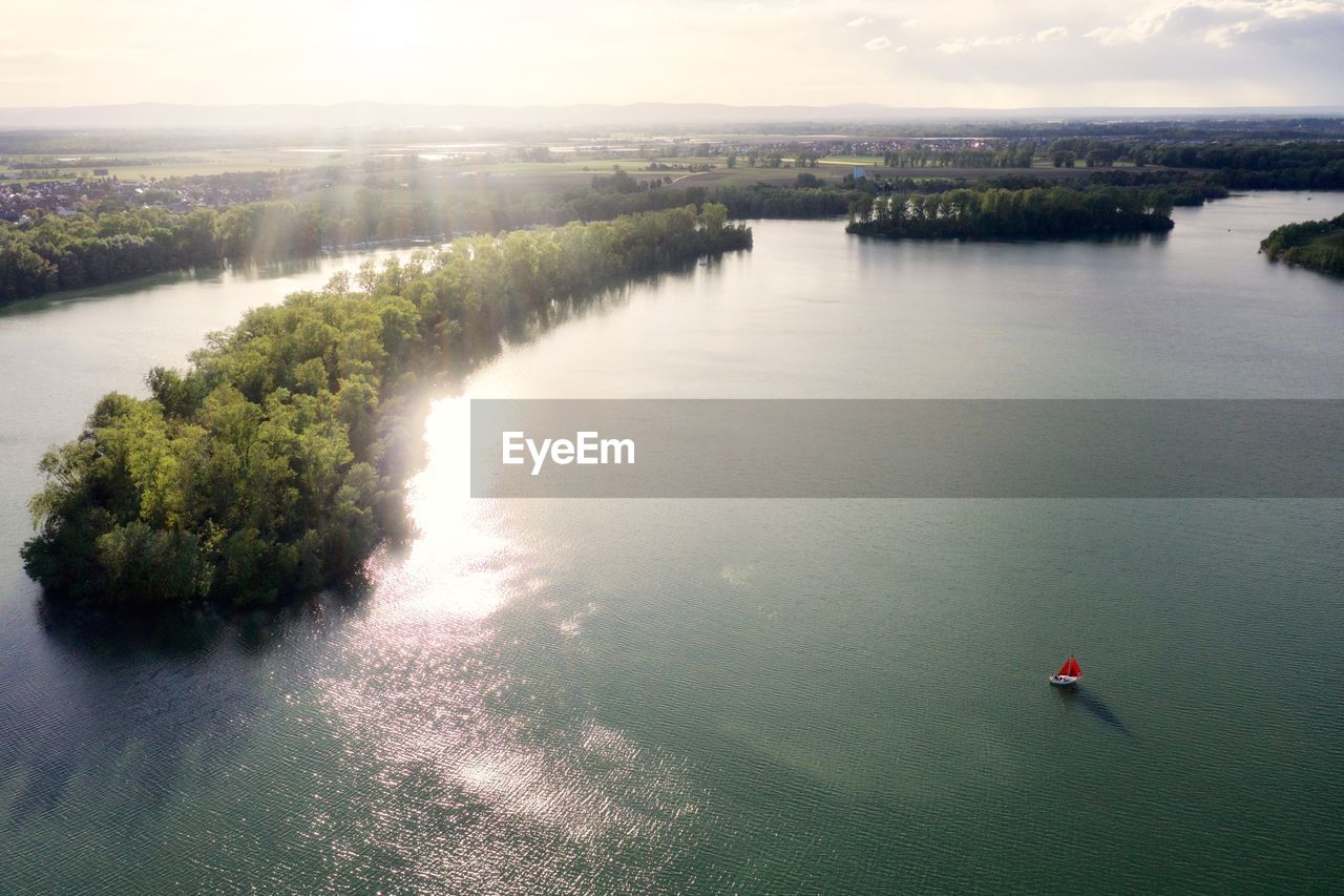 Scenic view of river against sky