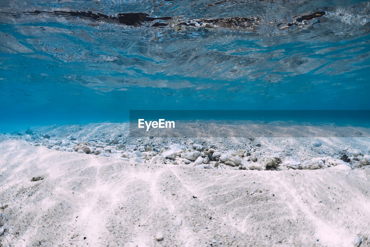 high angle view of water splashing in sea