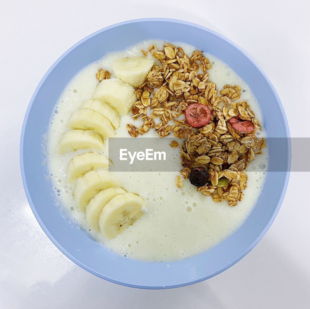 High angle view of food in plate on table