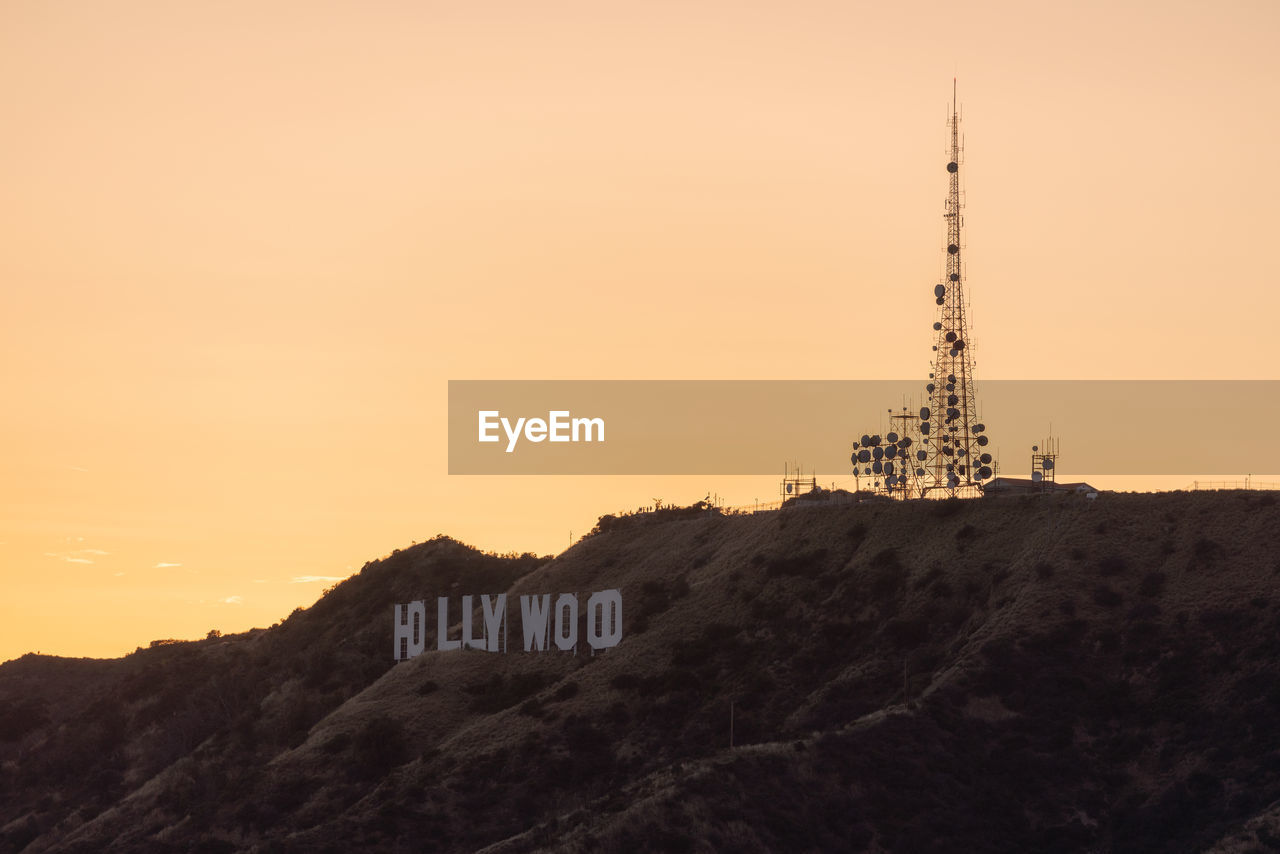 Hollywood sign at sunset, los angeles