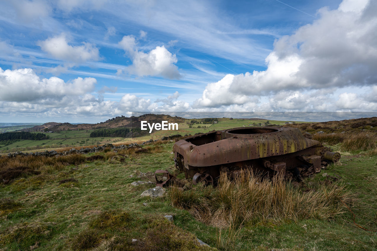 scenic view of landscape against cloudy sky