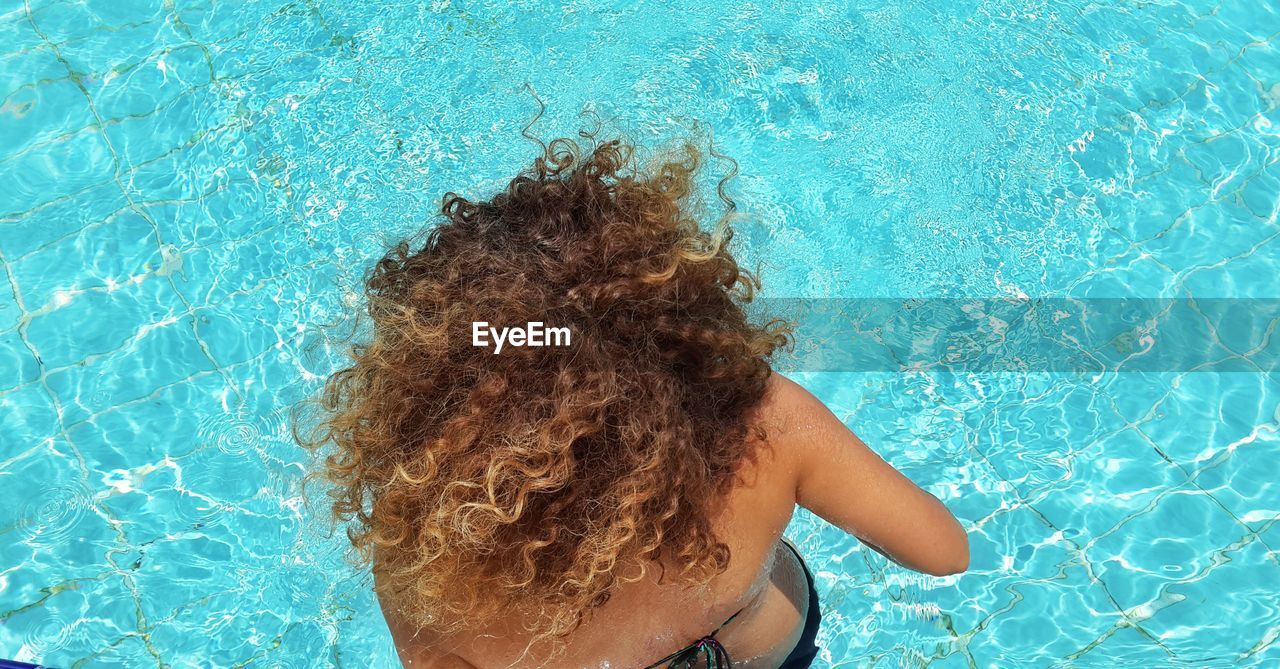 Woman in swimming pool