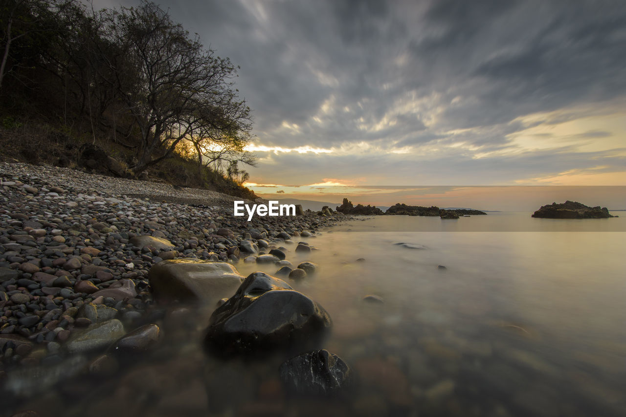 SCENIC VIEW OF SEA DURING SUNSET