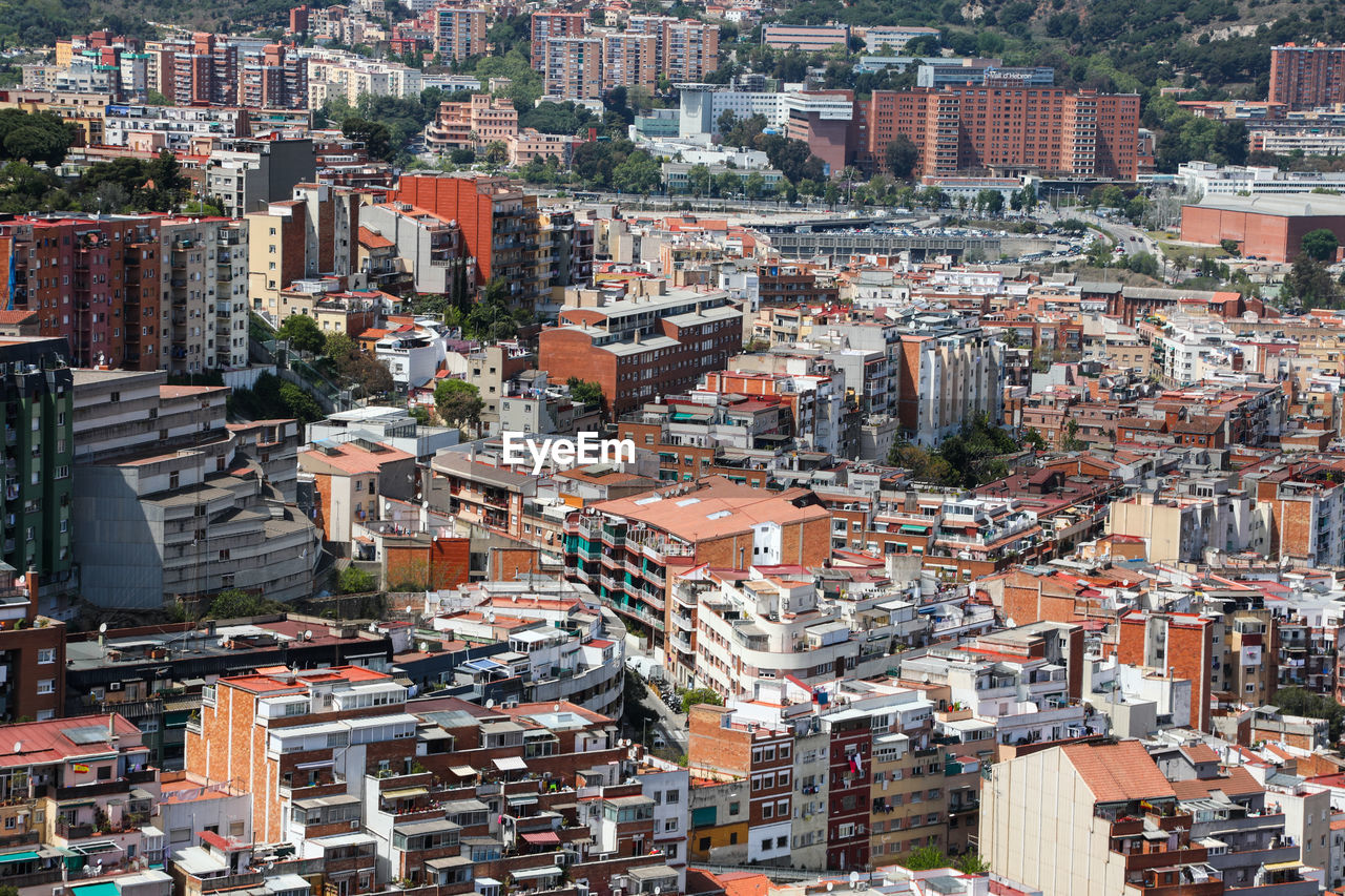 HIGH ANGLE VIEW OF CITYSCAPE