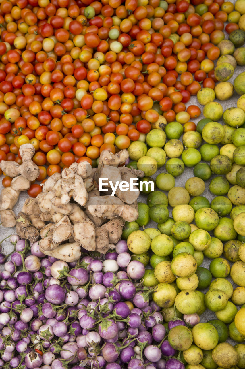 Full frame shot of vegetables for sale at market