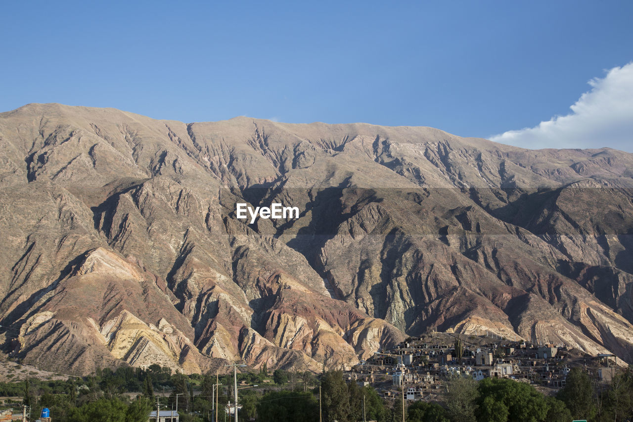 Scenic view of rocky mountains against sky