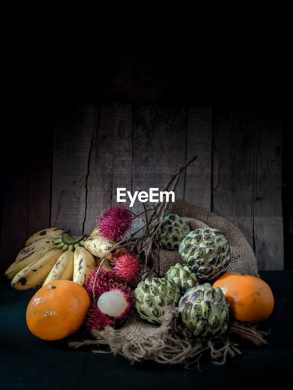 Various fruits on table