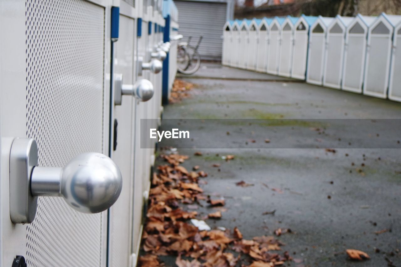 Row of public toilets