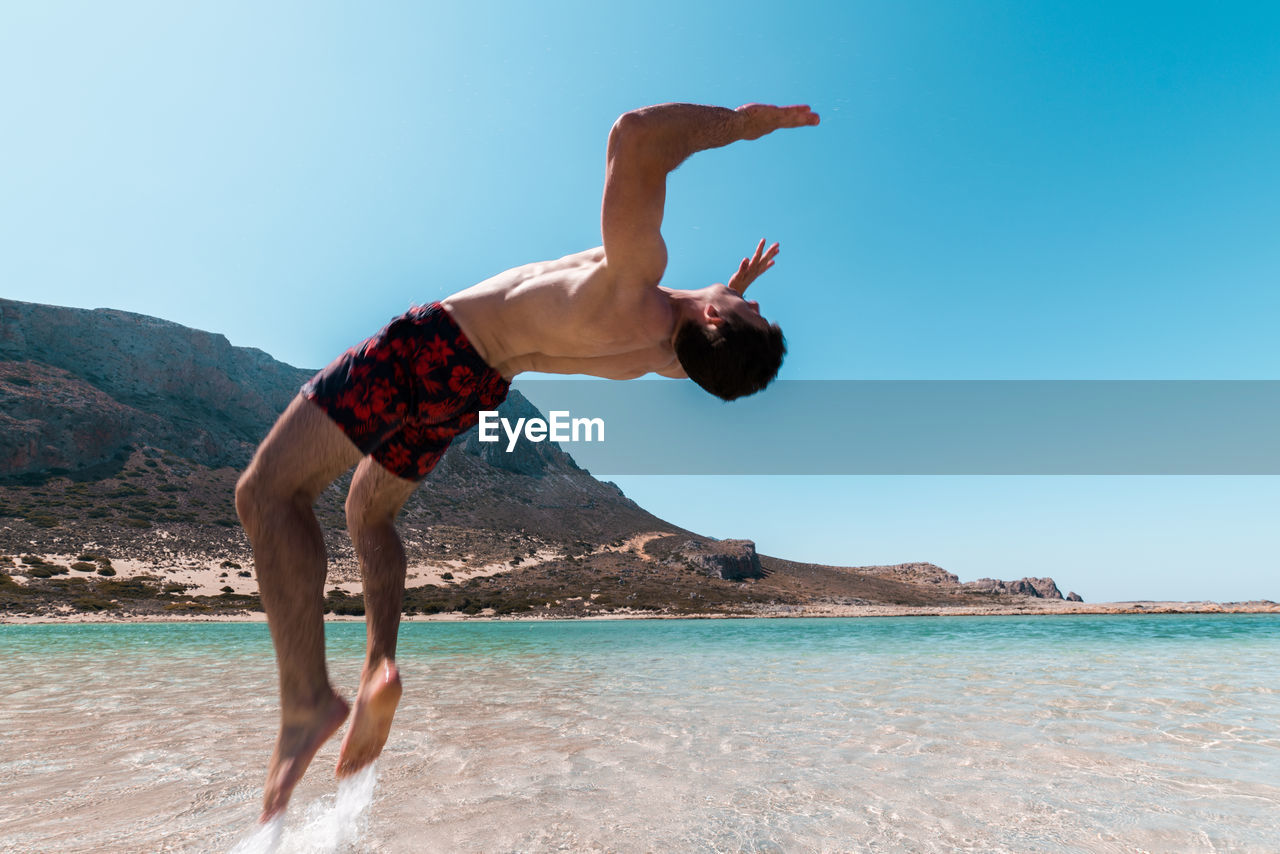 Backflip on the beach