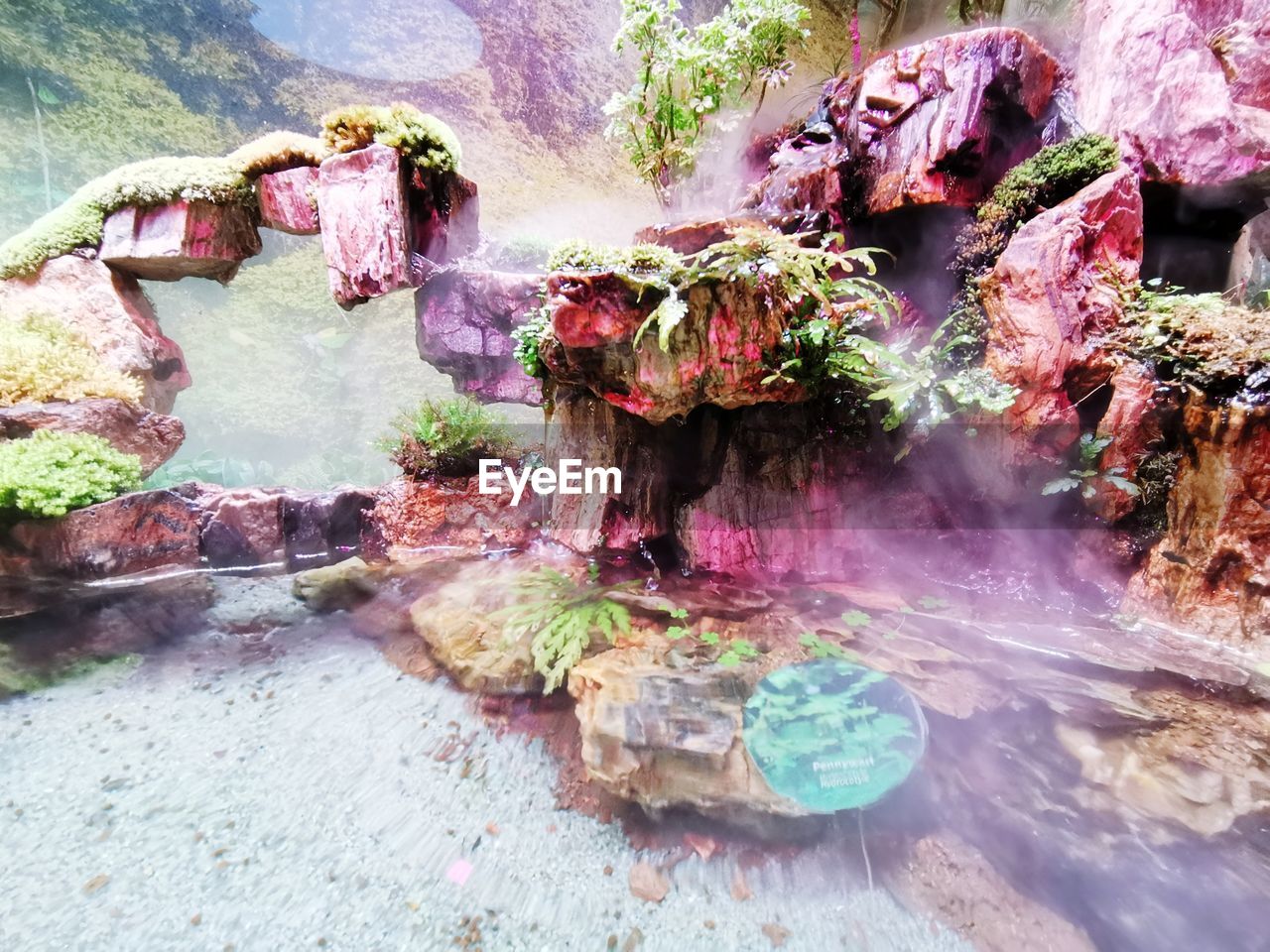 DIGITAL COMPOSITE IMAGE OF ROCKS AND WATER