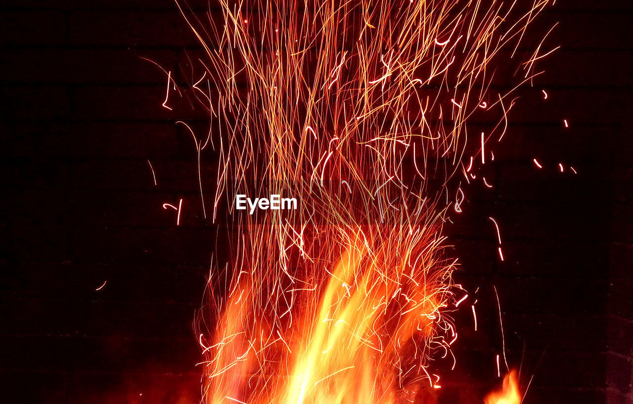 Flames in the chimney