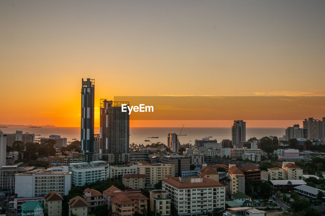 The cityscape and the buildings of pattaya district chonburi thailand southeast asia